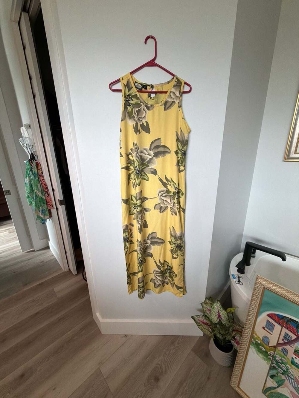 Tommy Bahama Floral 100% Silk Sleeveless Maxi Dress